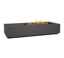 Burrows Asymmetrical Rectangle Steel Propane or Natural Gas Fire Pit Table (75")