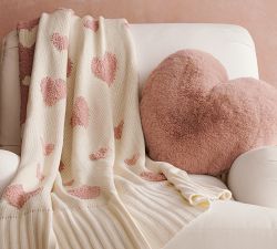 Faux Fur Heart Shaped Pillow