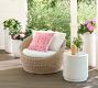 Huntington Wicker Swivel Papasan Outdoor Lounge Chair