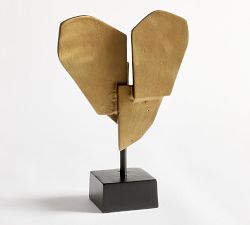 Brass Heart On Stand