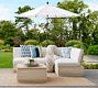 Indio Eucalyptus Modern Platform 3-Piece Outdoor Sectional (90")
