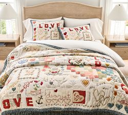 Devin Embroidered Love Quilted Sham