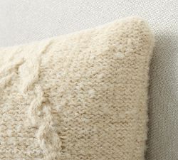 Diamond Cable Knit Pillow Cover