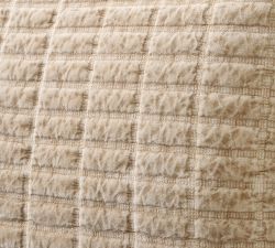 Quilted Box Velvet Pillow Cover