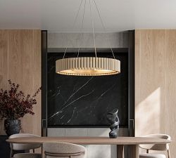 Rosalia Round Bamboo Chandelier (31")