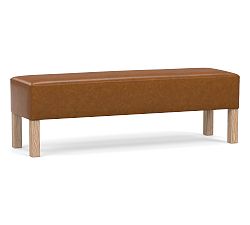 Open Box: Arden Leather Bench (56") - Statesville Caramel, Seadrift Legs