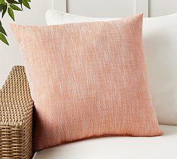 Open Box: Performance Slub Outdoor Pillow, 24" Square - Citrus
