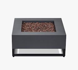 Aisha Steel Square Propane Fire Pit Table with Lid Cover (36")
