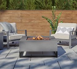 Aisha Steel Square Propane Fire Pit Table with Lid Cover (36")
