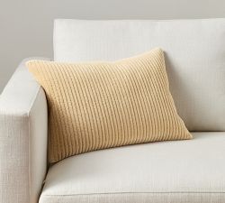 Quilted Velvet Lumbar Pillow Cover