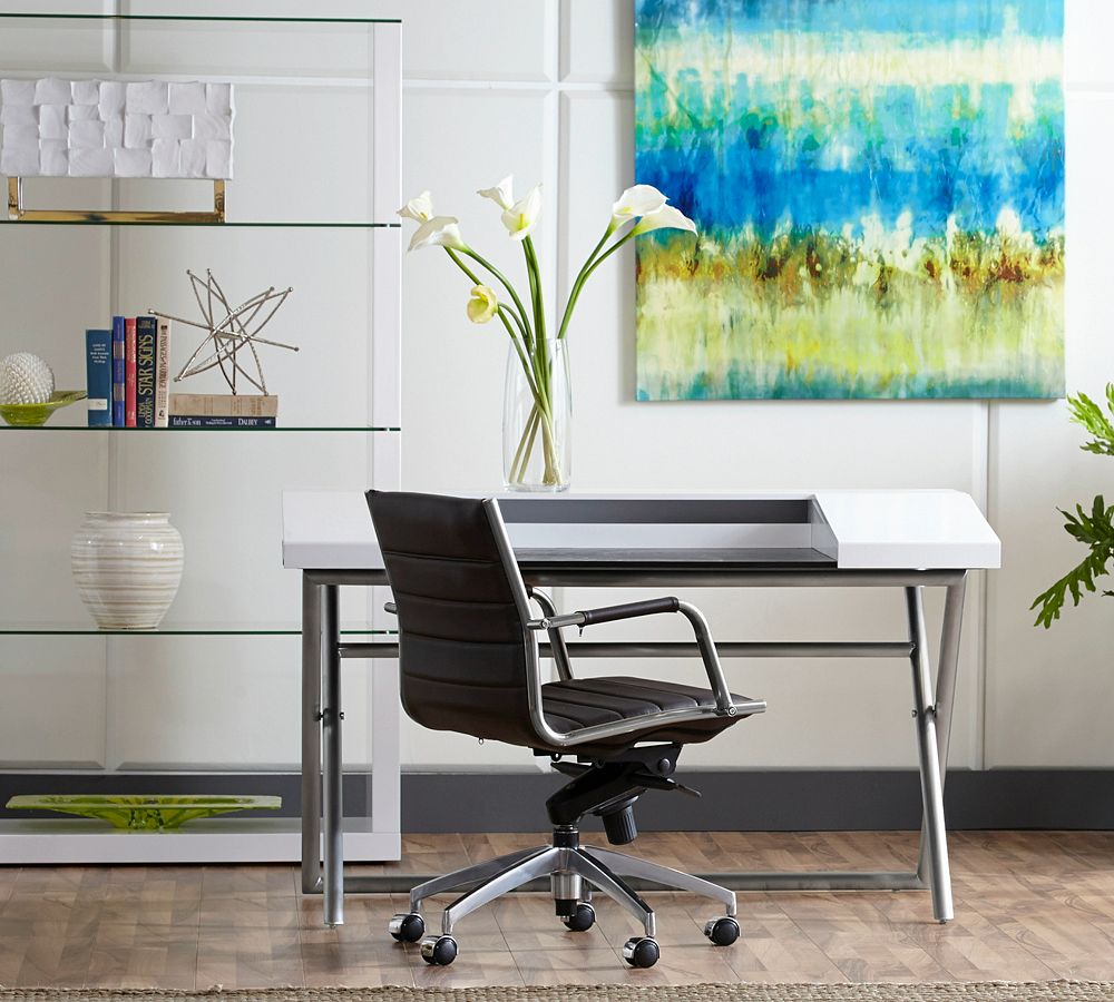 Darson Low Back Swivel Desk Chair by Pottery Barn