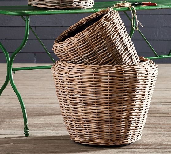Handcrafted Bridges Woven Basket Planters