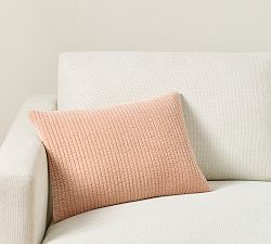 Quilted Velvet Lumbar Pillow Cover