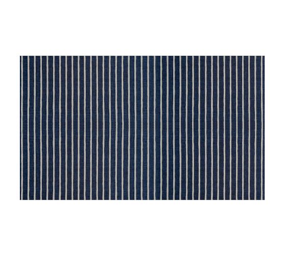 Un-Rug Ticking Striped Washable Floor Mat