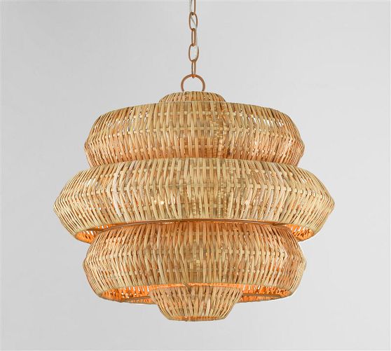 Hollace Rattan Chandelier (23") by Pottery Barn