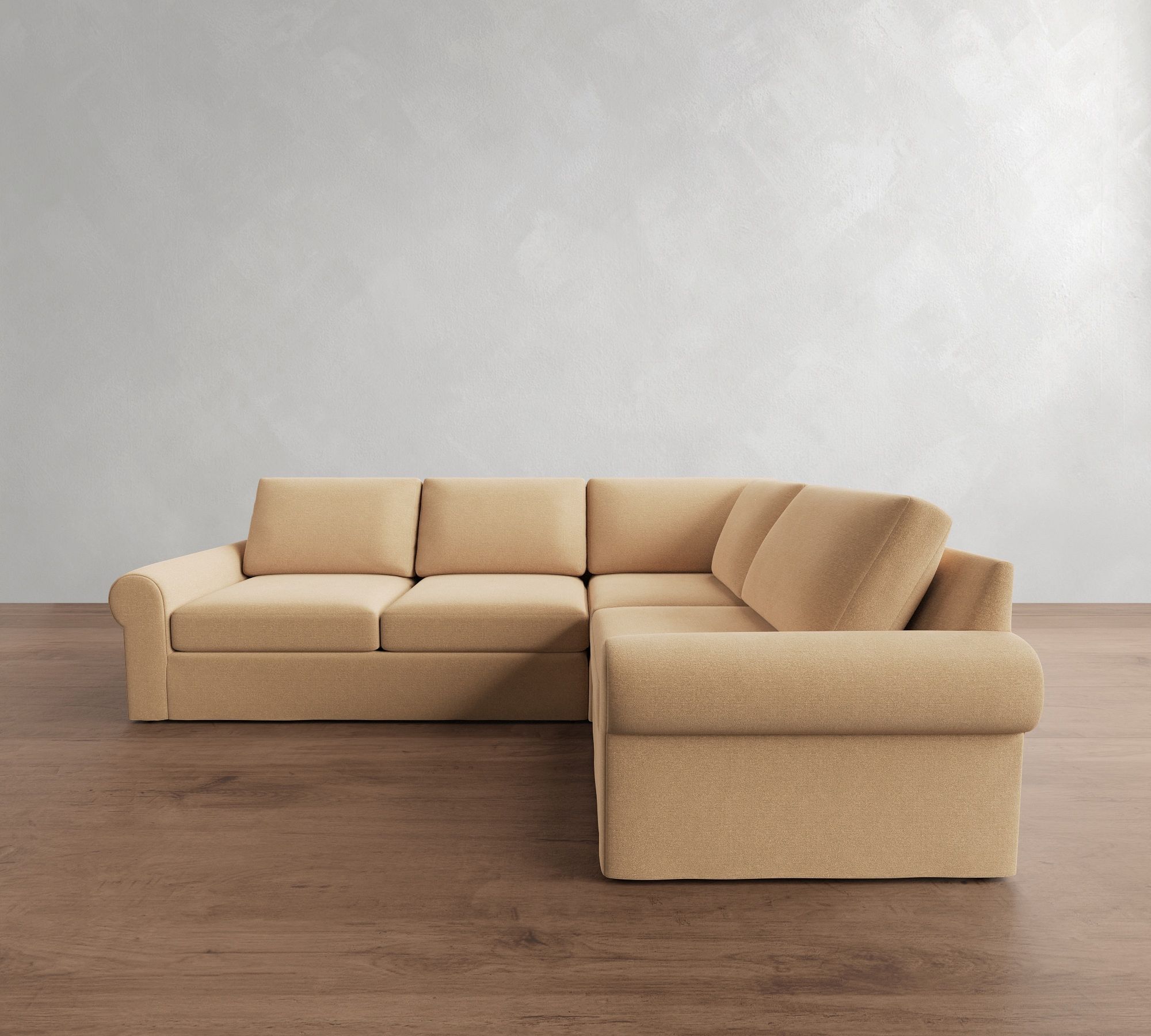 Big Sur Roll Arm Slipcovered 3-Piece Sectional (115") - thumbnail 9