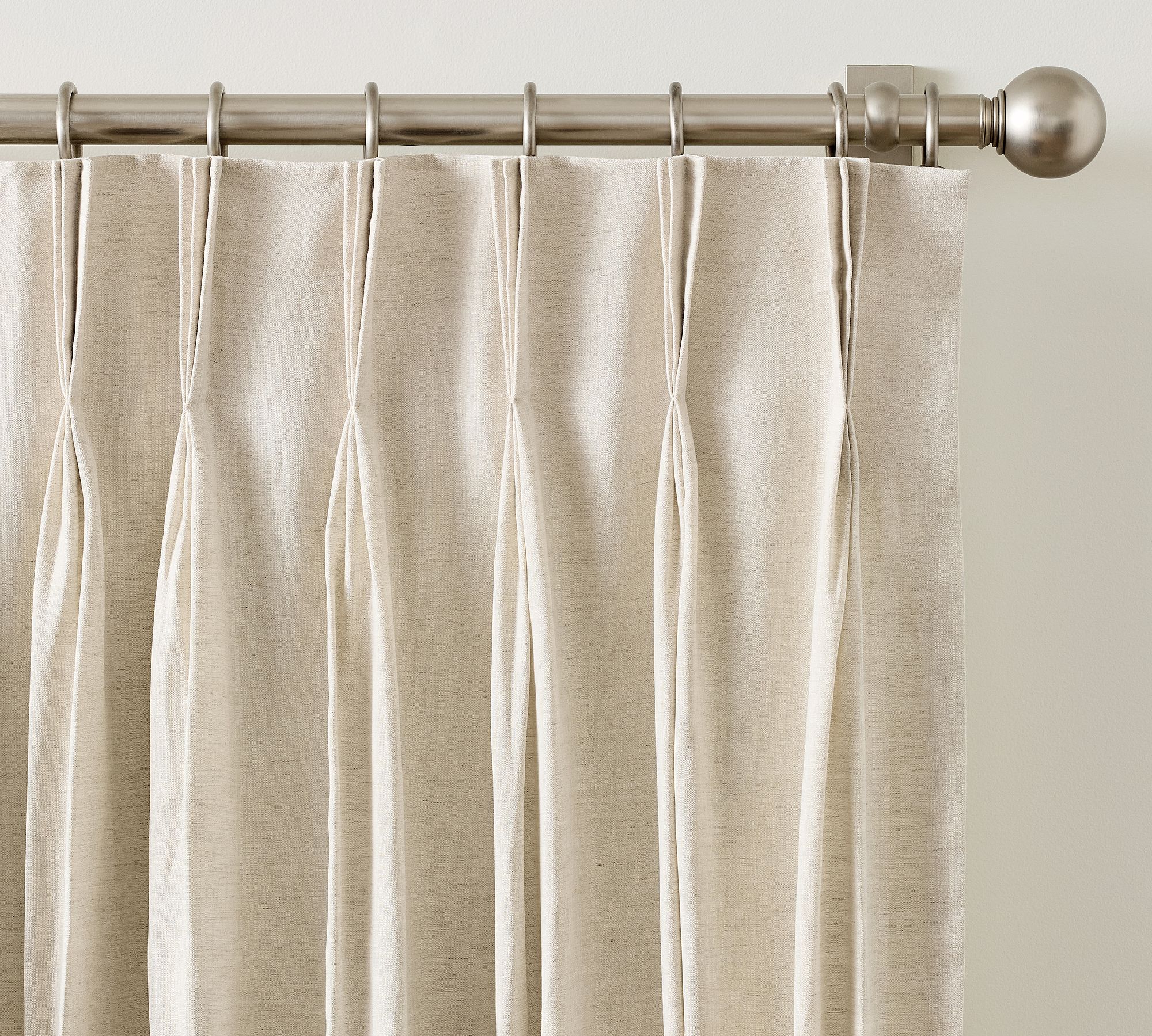 Belgian Flax Linen Triple Pinch Pleat Curtain