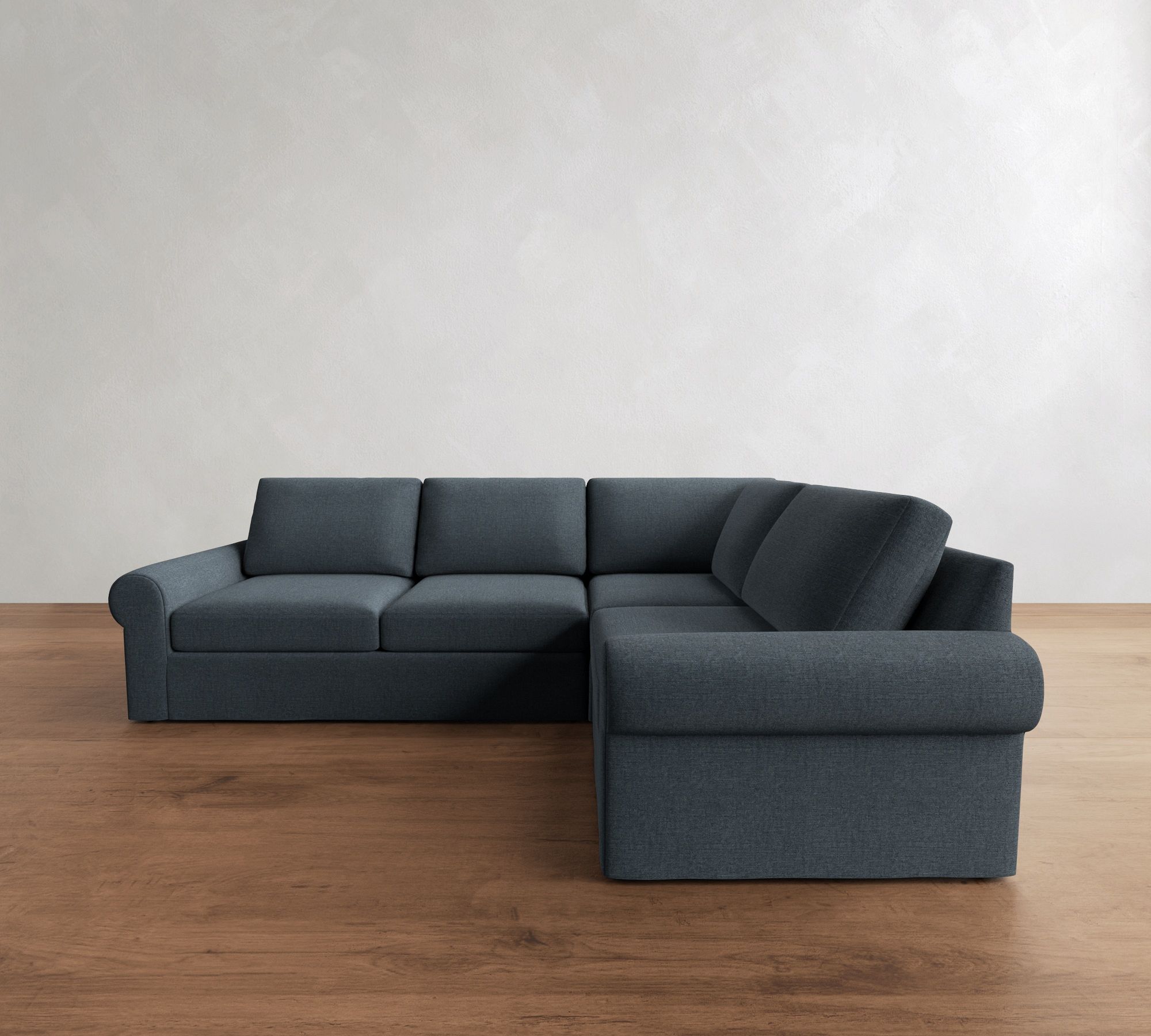 Big Sur Roll Arm Slipcovered 3-Piece Sectional (115") - thumbnail 6