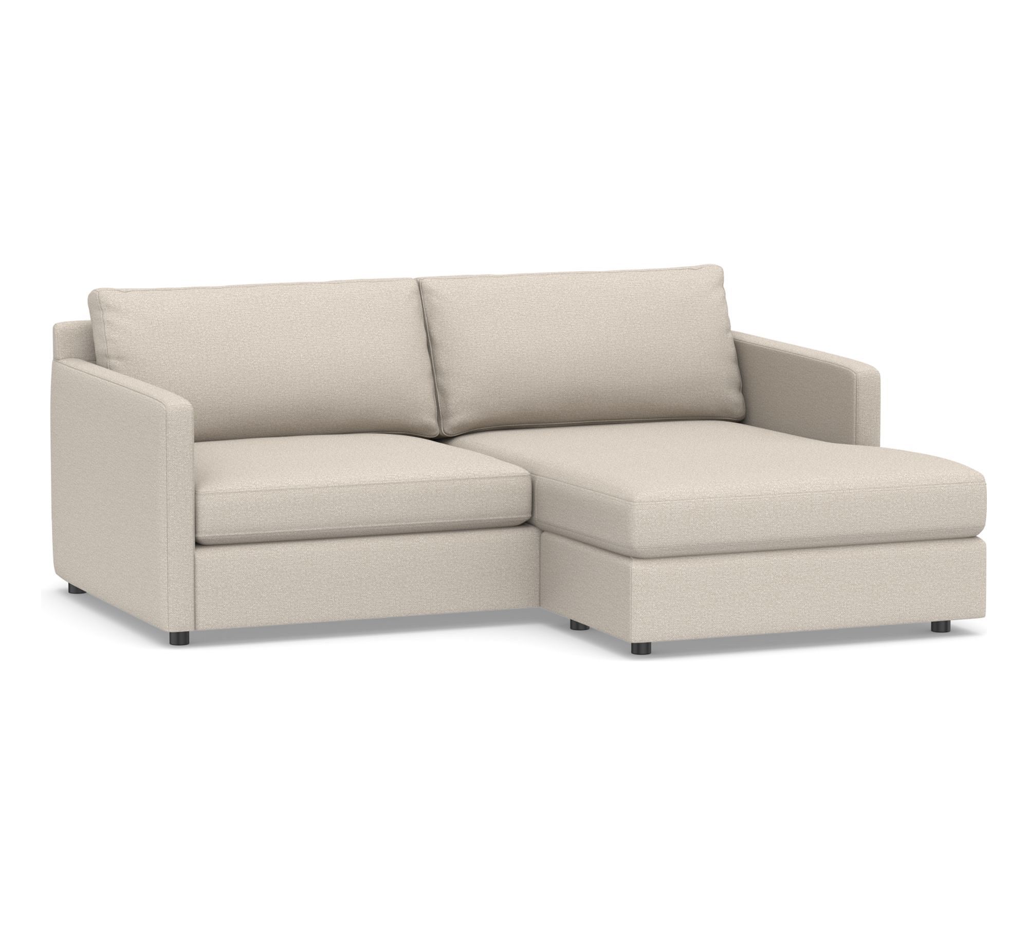 Pacifica Slim Arm Reversible Chaise Sleeper Sectional (80") - thumbnail 5