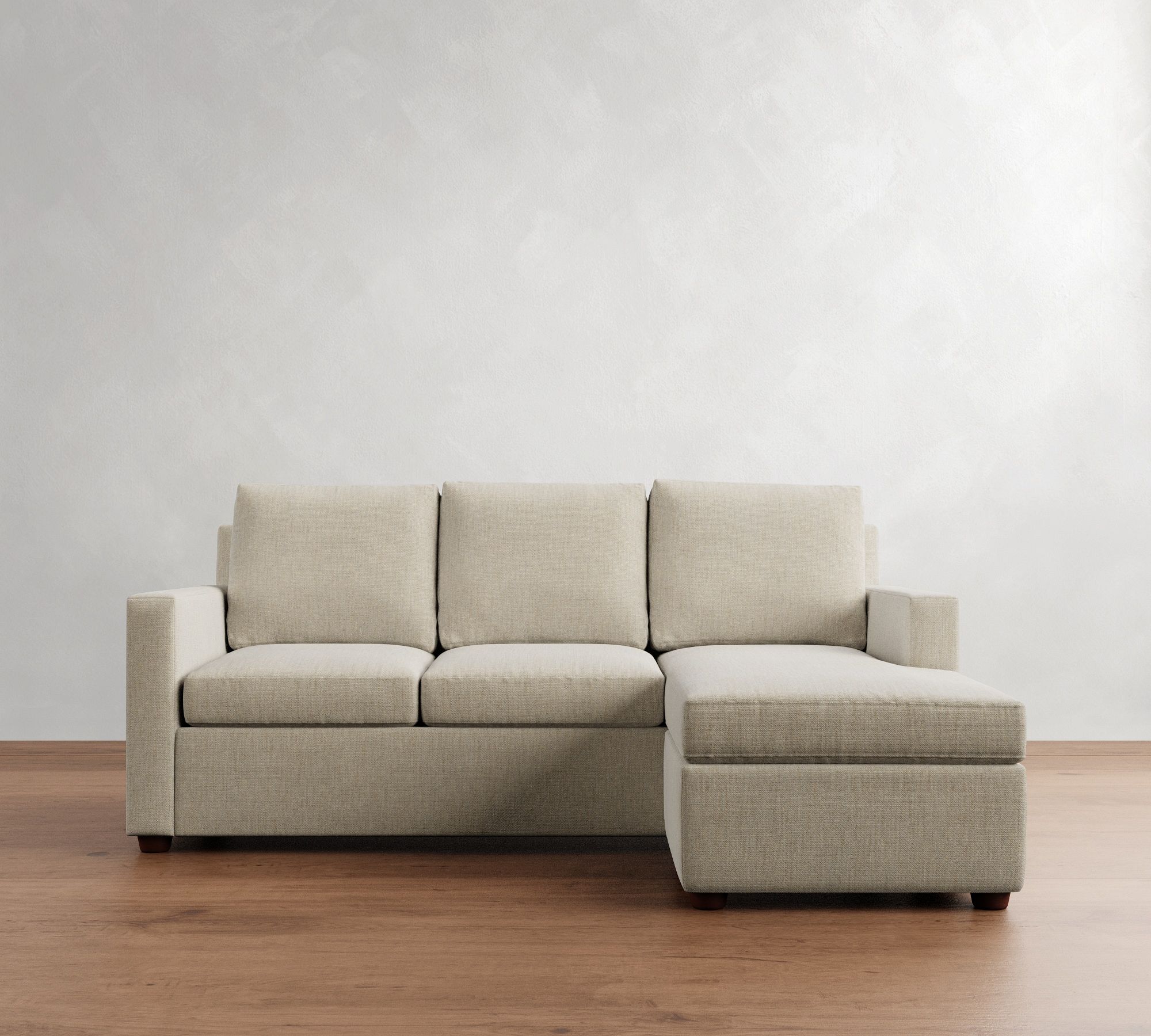 Cameron Modern Square Arm Reversible Sleeper Chaise Sectional (86")