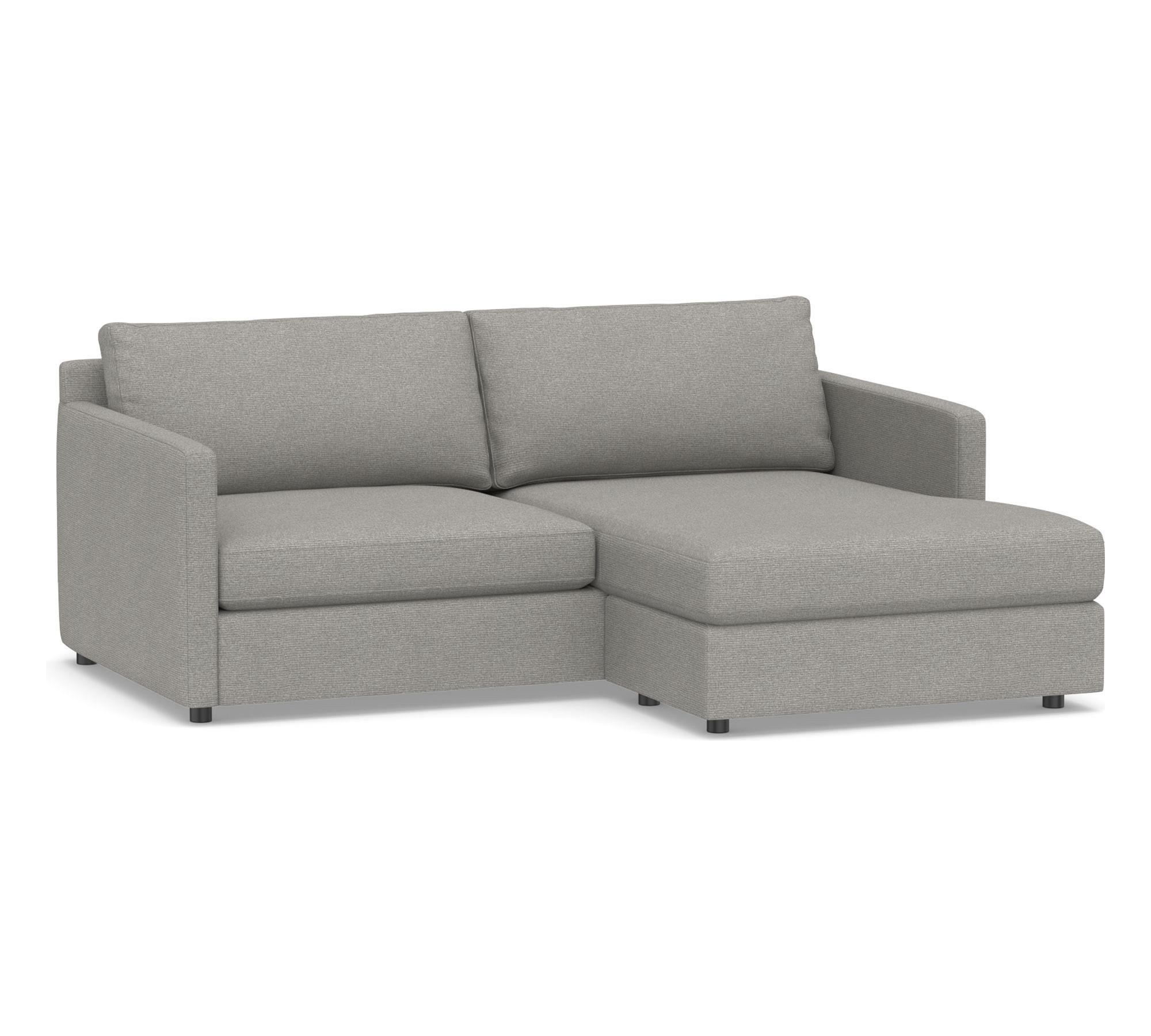 Pacifica Slim Arm Reversible Chaise Sleeper Sectional (80") - thumbnail 3