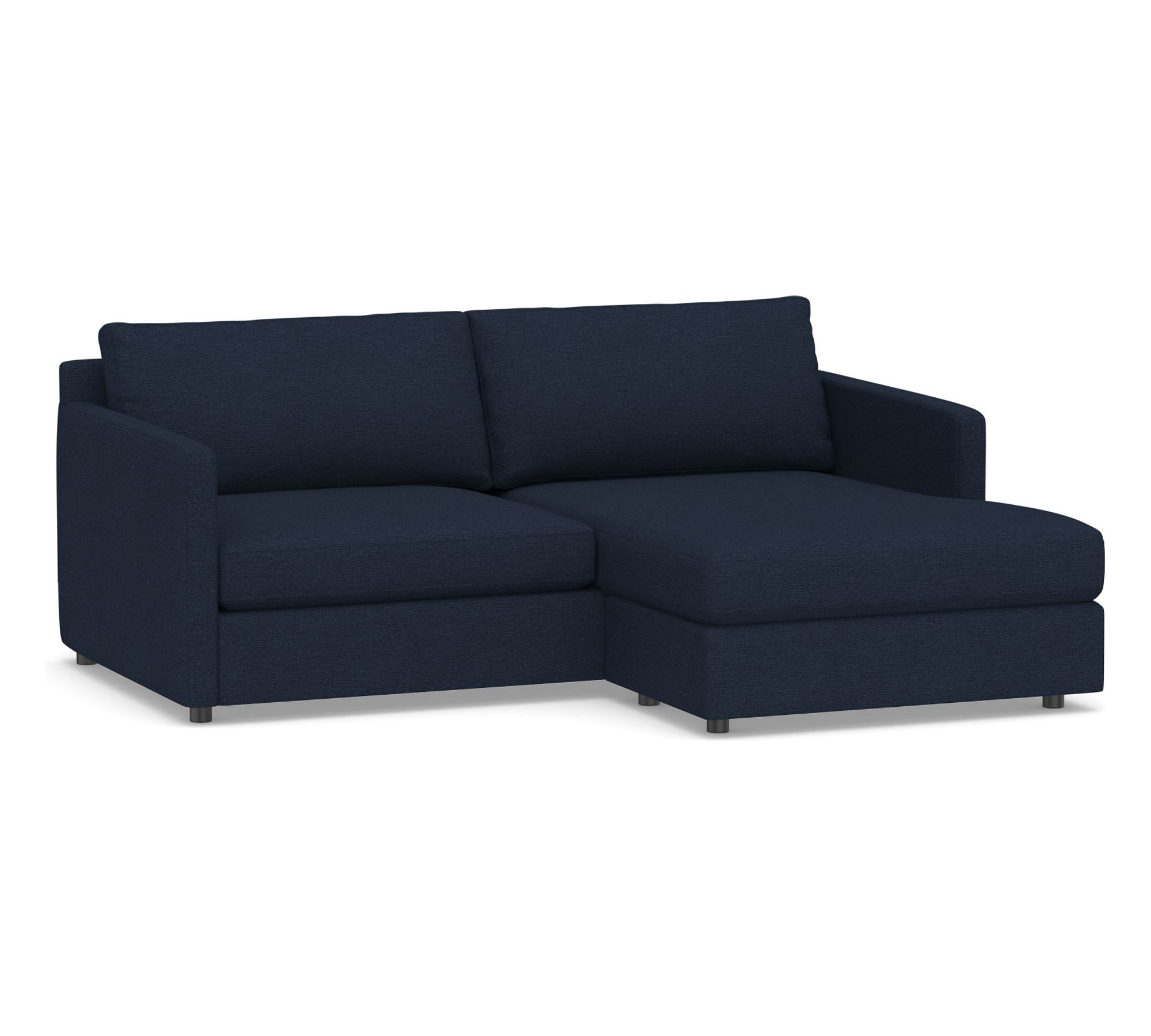 Pacifica Slim Arm Reversible Chaise Sleeper Sectional (80") - thumbnail 10