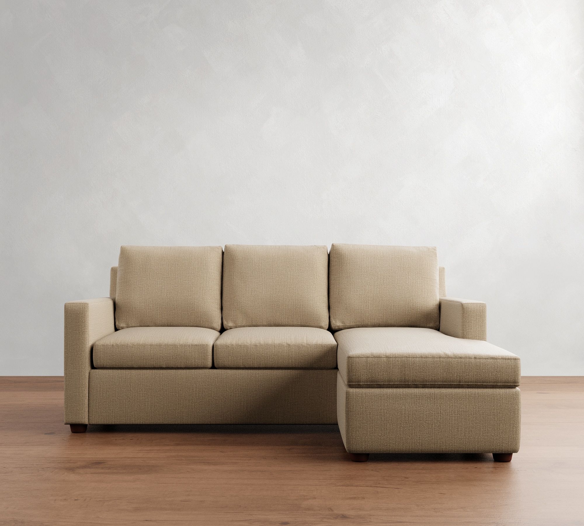Cameron Modern Square Arm Reversible Sleeper Chaise Sectional (86") - thumbnail 4