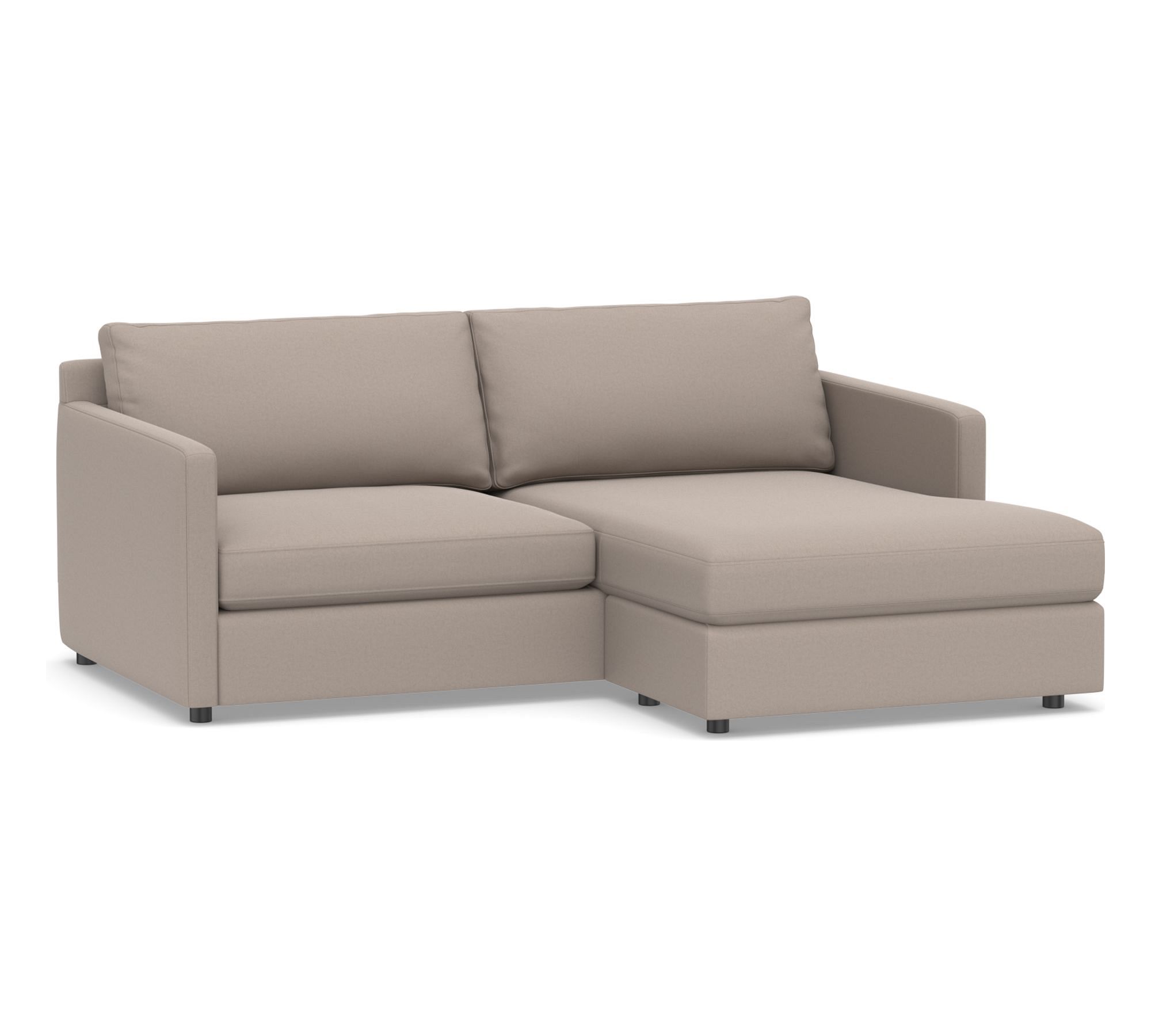 Pacifica Slim Arm Reversible Chaise Sleeper Sectional (80") - thumbnail 7