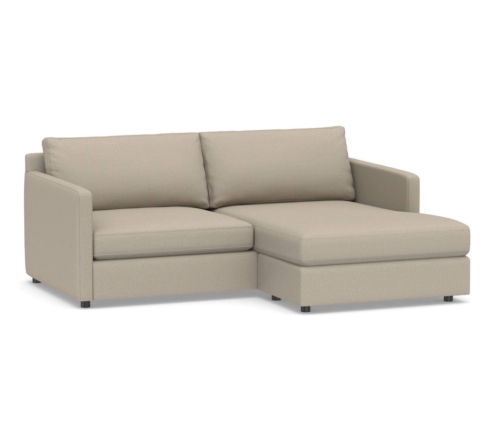 Pacifica Slim Arm Reversible Chaise Sleeper Sectional (80") - thumbnail 8