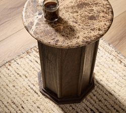 Thadeus Marble End Table (11")