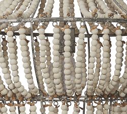 Demmond Wood Beaded Chandelier (18")