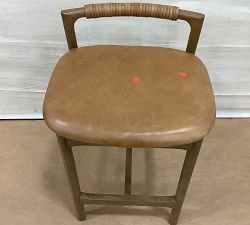 Open Box: Axel Leather Counter Stool (26") - Haven Tobacco