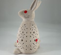 Open Box: Ceramic Cut Out Bunny, Medium (14.5"H)