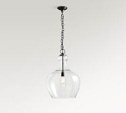 Open Box: Flynn Recycled Glass Pendant, Large (17"Diam.) - Bronze