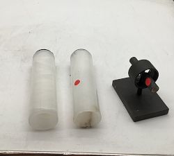 Open Box: Frances Alabaster Double Tube Sconce (22") - Matte Black