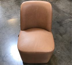 Open Box: Layton Leather Dining Chair - Leather Churchfield Taupe