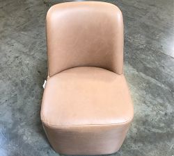 Open Box: Layton Leather Dining Chair - Leather Churchfield Taupe