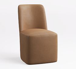 Open Box: Layton Leather Dining Chair - Leather Churchfield Taupe