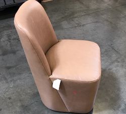 Open Box: Layton Leather Dining Chair - Leather Churchfield Taupe