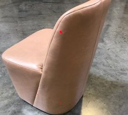 Open Box: Layton Leather Dining Chair - Leather Churchfield Taupe