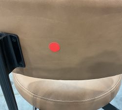 Open Box: Maison Leather Counter Stool (24") - Churchfield Camel, Antique Bronze