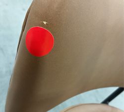 Open Box: Maison Leather Counter Stool (24") - Churchfield Camel, Antique Bronze