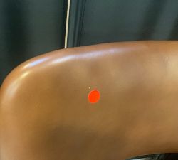 Open Box: Maison Leather Counter Stool (24") - Signature Maple, Antique Bronze