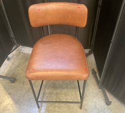 Open Box: Maison Leather Counter Stool (24") - Signature Maple, Antique Bronze