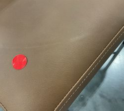 Open Box: Maison Leather Dining Chair - Churchfield Camel, Antique Bronze 