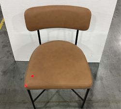 Open Box: Maison Leather Dining Chair - Churchfield Camel, Antique Bronze 