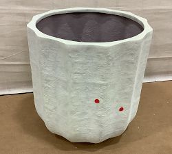 Open Box: Modern Rustic Fluted Outdoor Planter, X-Large (20") - White