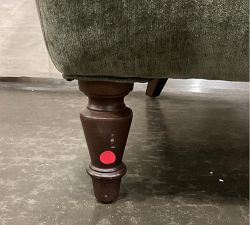 Open Box: Penelope Chair - Rustic Chenille Dark Moss, Brown