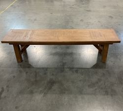 Open Box: Reclaimed Parquet Dining Bench (72") - Nantucket Brown