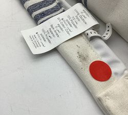 Open Box: Riviera Striped Roman Blackout Shade (36"W x 64"L) - Navy